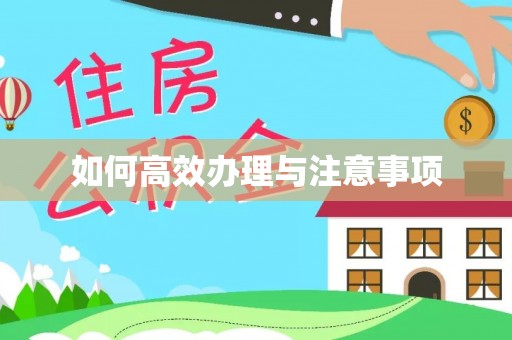 荣昌如何高效办理与注意事项