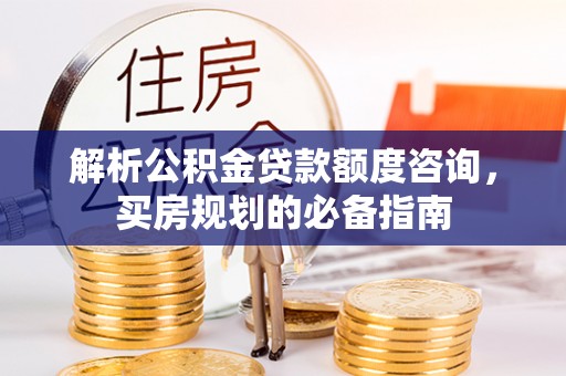 荣昌解析公积金贷款额度咨询，买房规划的必备指南