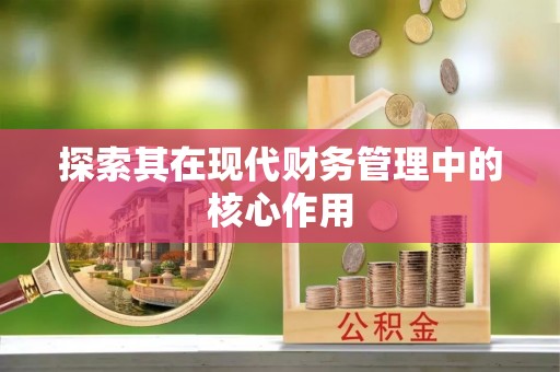 荣昌探索其在现代财务管理中的核心作用