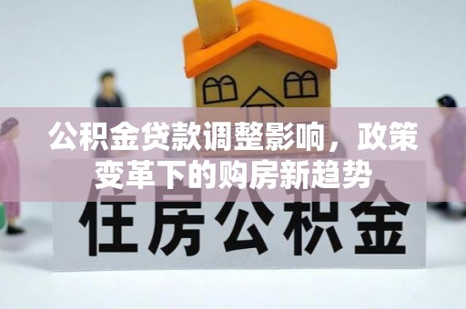 荣昌公积金贷款调整影响，政策变革下的购房新趋势