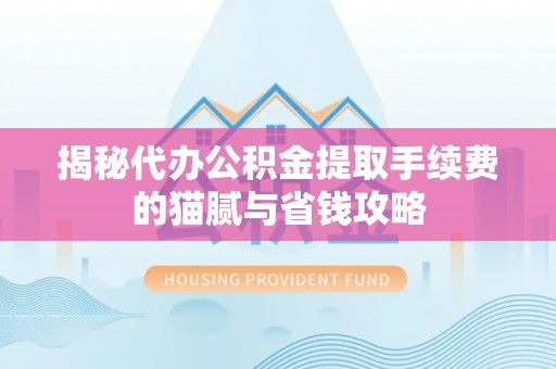 荣昌揭秘代办公积金提取手续费的猫腻与省钱攻略