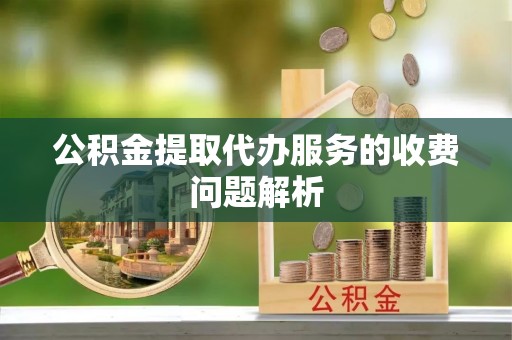 荣昌公积金提取代办服务的收费问题解析